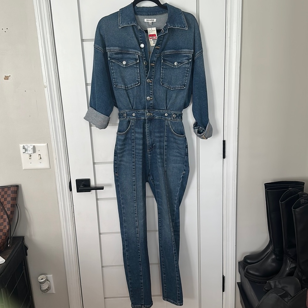 Good American denim jumpsuit 1